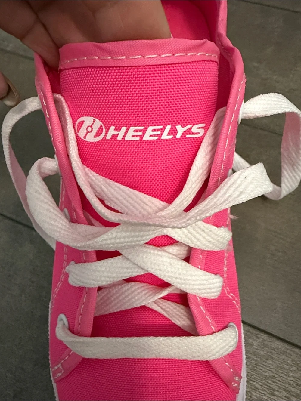 Heelys Hot Pink Canvas Lace-Up Wheeled Sneakers
